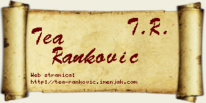 Tea Ranković vizit kartica